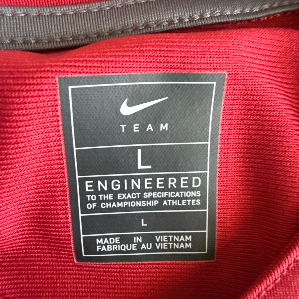 Nike Men's Crimson Jersey with White Accents - Picture 4 of 6